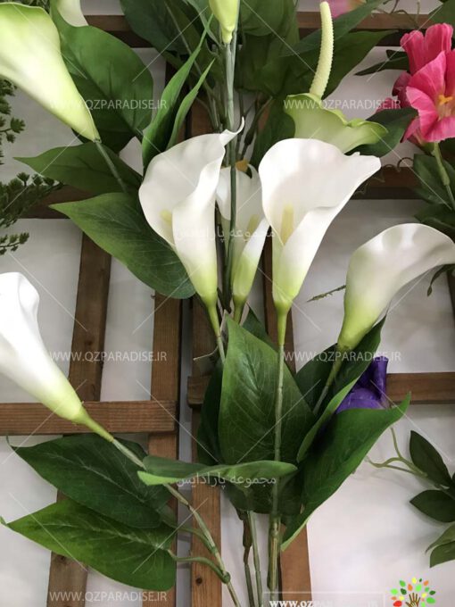 گل-مصنوعی-بوته-گلدار-گیاهان-پخش-مستقیم-مجموعه-پارادایس-کیفت بالا -رنگ سفید