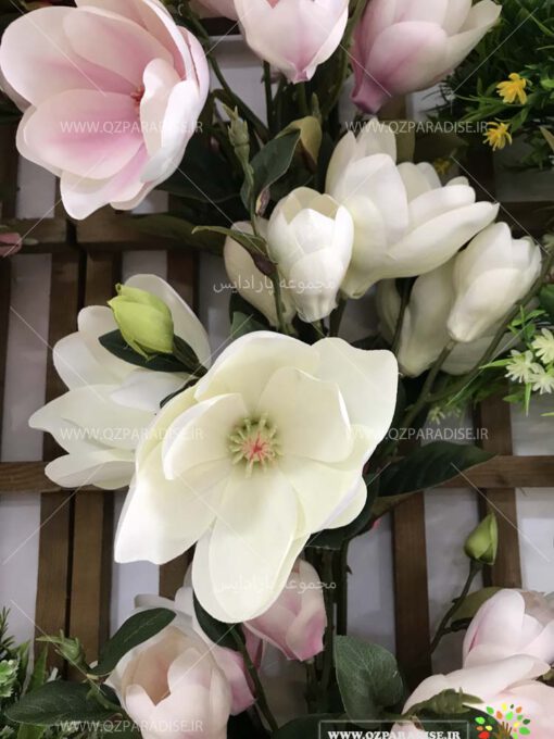 گل-مصنوعی-بوته-گلدار-گیاهان-پخش-مستقیم-مجموعه-پارادایس کیفیت بالا رنگ سفید